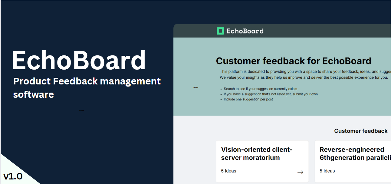 Echoboard feedback management software